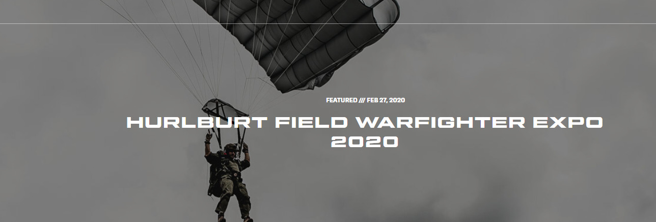Hurlburt Field Warfighter Expo 2020 banner