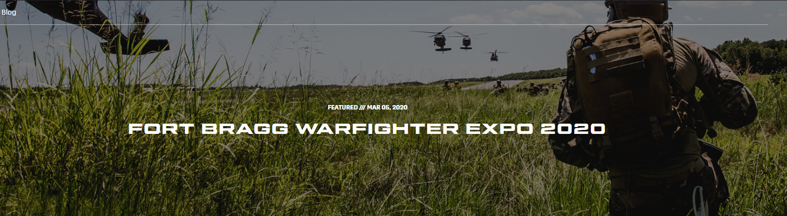 Fort Bragg Warfighter Expo 2020 banner