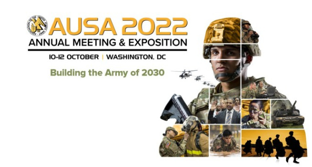 AUSA 2022 Annual Meeting & Exposition event poster. 10-12 October, Washington, DC.